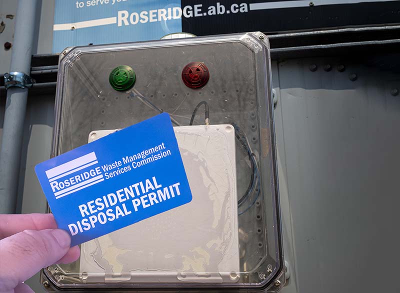 Roseridge Transfer Station permit card