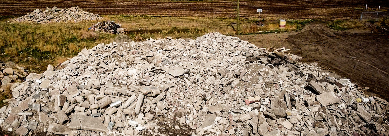 Concrete pile at Roseridge Waste Management Center