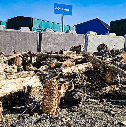Firewood available in the Community Resource Zone