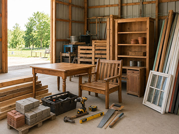 Home improvement materials and wood furniture accepted at the Roseridge Reuse-It Centre